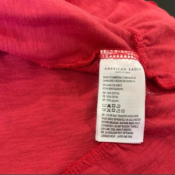 NWOT American Eagle Cropped Relaxed Cami Tank Top Peplum Ruffe Large - Picture 5 of 6